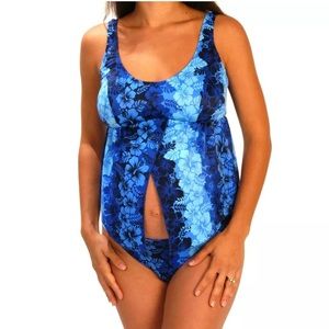 Hawaiian 2 piece Maternity Swimsuit Small by Prego